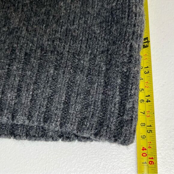 Vintage Patrol Shetland Wool Fair Isle Heather Gray 1/4 Zip Sweater Women Large - Picture 13 of 14
